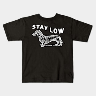 Dachshund Stay Low Adventure Dog Kids T-Shirt